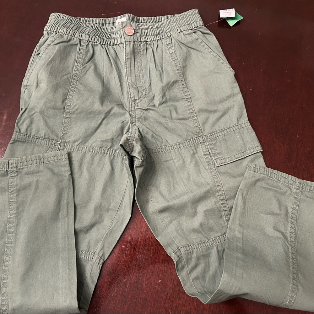 NWT Gap Kids Green Cargo Pants Sz 10